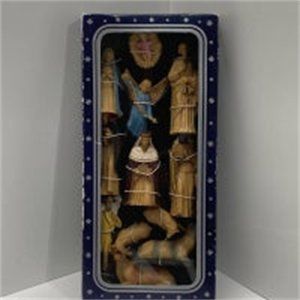 Vintage Christmas Nativity Set 12 Pc Baby Jesus Christian Box